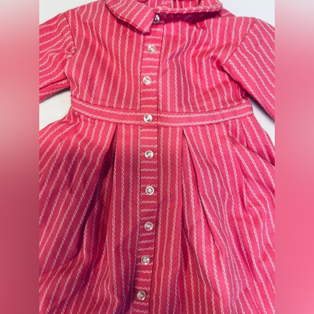 American Girl Addy Pink with white pin stripes Meet Dress - Picture 2 of 5